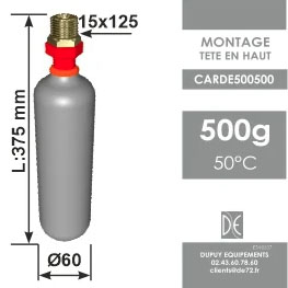 CARTOUCHE 500g de CO² 50°C